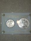 2009 Silver Eagle/ 1944 Walking Liberty Together In Capital Holder