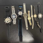 Vintage Watch Lot Of 8 Casio Seiko Timex  Gucci Fossil Sterling Mix Lot Usable