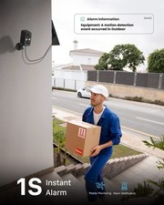 2PCS 1080P Wireless Security Camera 2K WiFi Solar Battery Power Camera Outdoor 6