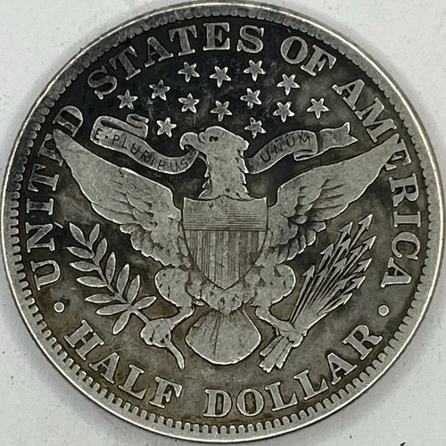 1911 Barber Silver Half in SAFLIP® - VF- (Fine+) Details Cleaned
