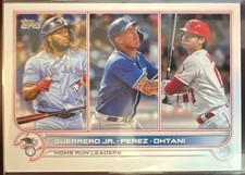 Topps 2022 Series 1 League Leaders Guerrero Jr. Perez Ohtani #48 Baseball