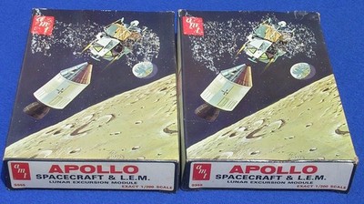 Pair of AMT S955 Apollo Spacecraft & Eagle LEM Kits MINT