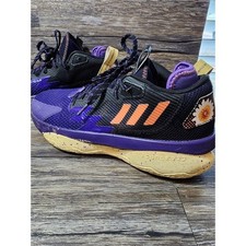 Adidas Shoes Men 9 Dame 8 Black Excellence Purple Basketball Shoes Unisex