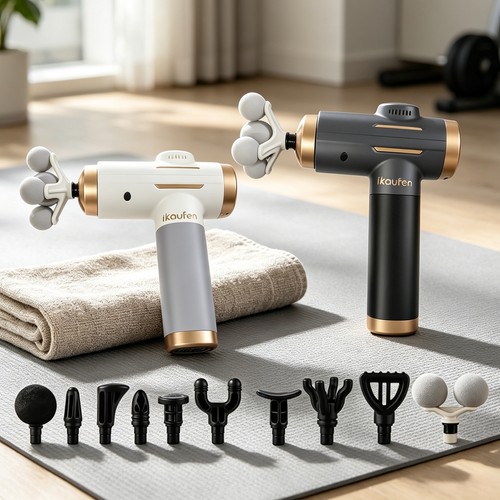 Portable Massage Gun 11 Heads 11 Speed Deep Tissue Muscle Vibration Massager LCD