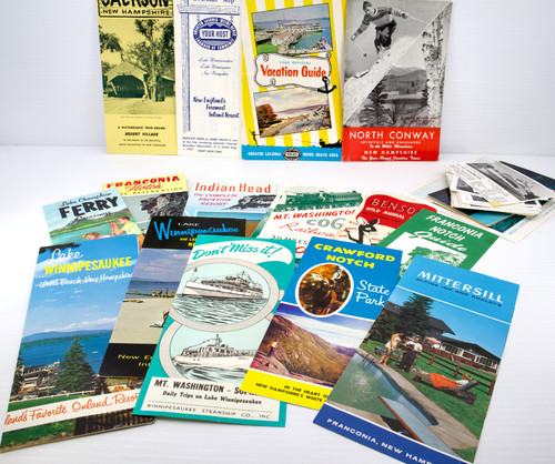 Vintage New Hampshire Travel Ephemera Paper Brochure Lot  Circa 1960