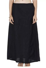 Women Cotton Petticoat Saree Underskirt Free Size Cotton Petticoat Color Black