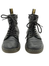 Dr. Martens 1460J Boots Youth Kids Size 3 Black Leather Combat Lace Up Zip