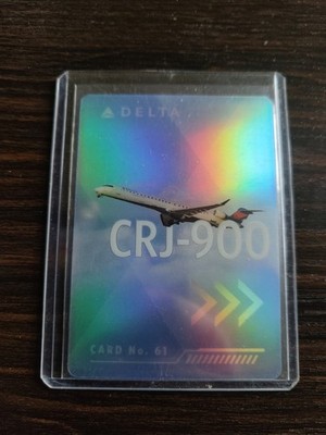 2022 Rare DELTA AIR LINES CRJ-900 #61 AIRPLANE PILOT TRADING CARD NM