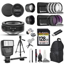Canon RF 28mm f/2.8 STM Lens - 20pc 128GB Pro Kit