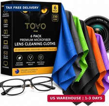 Microfiber Cleaning Cloth, 6 Pack, 230 GSM, Glasses Cleaner, Lens Cleaner