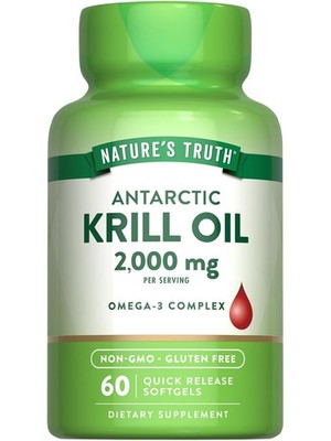 Antarctic Krill Oil 2000mg Omega 3 EPA Softgels Supplements 60 Count