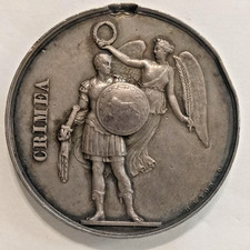 Great Britain 1854. Crimean Campaign Silver  Medal. Loop removed.