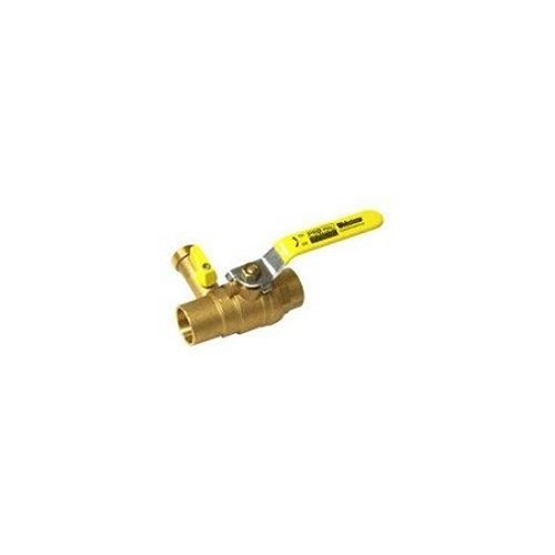Webstone 1" Sweat x Hose Cap Brass Ball Valve with Drain 3-Way 50614