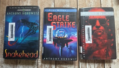 3 Book Lot Anthony Horowitz Alex Rider Eagle Strike, Snakehead, Point Blank, HC
