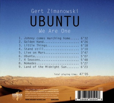 GERT ZIMANOWSKI UBUNTU: WE ARE ONE NEW CD