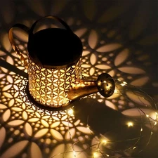 Solar Watering Can Lights Waterproof Hanging LED String Lights Outdoor Garden US