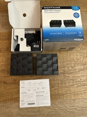 NETGEAR Nighthawk Advanced Whole Home Mesh WiFi 6 System (MK72)  AX3000 Router
