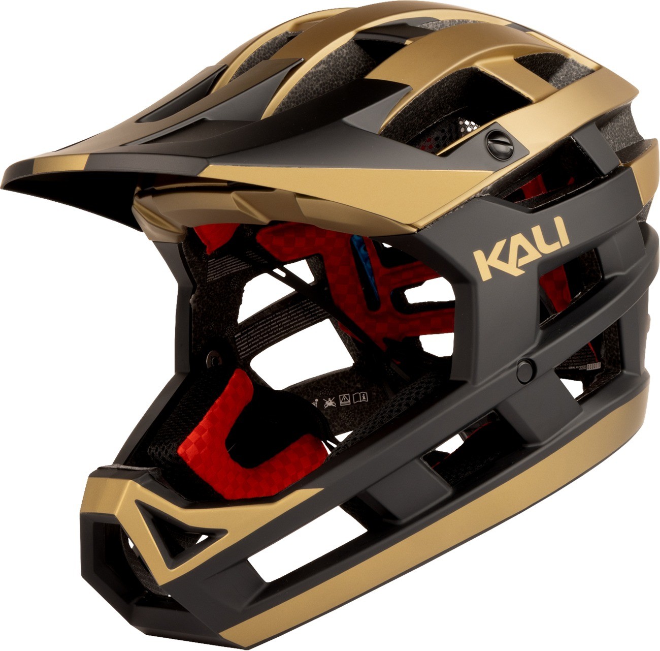 Invader 2.0 Full Face Bike Helmet XS-M Matte Black Gold Unisex MTB BMX 0221825216