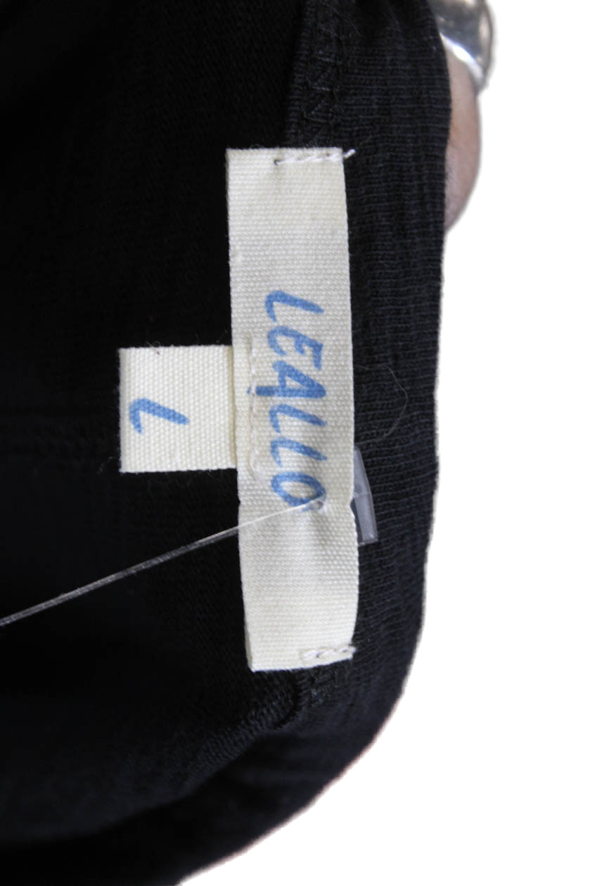 Leallo Womens Basic Button-Up Long Sleeve Black C… - image 4