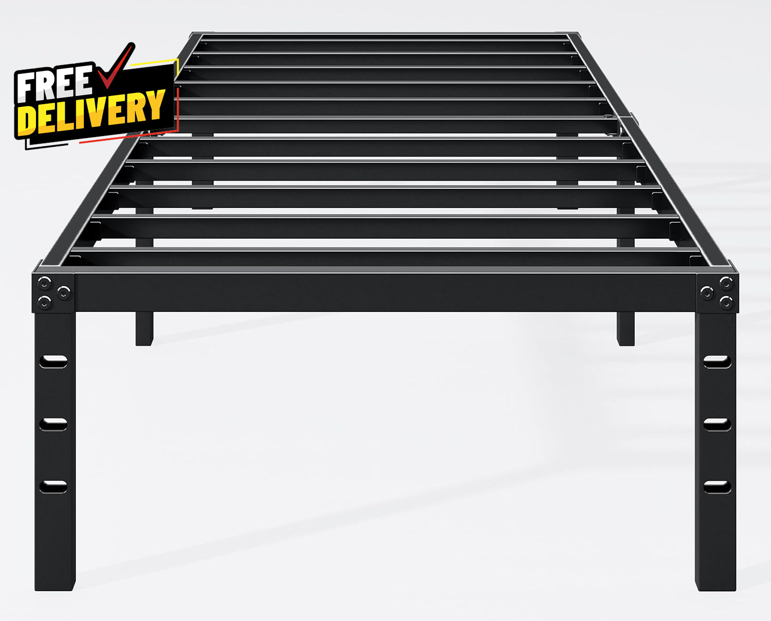 Sturdy Metal Platform Twin Size No Box Spring Needed H...