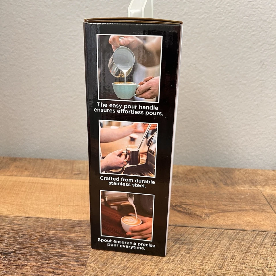 ECO + CHEF ESPUMADOR DE LECHE Y TAZA DE VAPOR NUEVO Capacidad 12oz Acero Inoxidable Foto 2 de 4