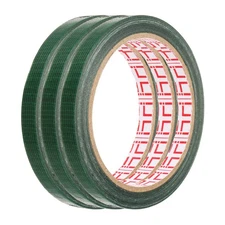 3Rolls Wire Harness Tape 2/5"x66ft Fabric High Adhesive Tearable Tapes, Green