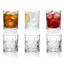Set Bicchieri Whisky 300 ml – 6 Bicchieri da Rum in Vetro Moderni, Bicchiere