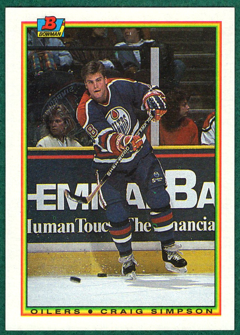 Craig Simpson - 1990-91 Bowman #201 - Edmonton Oilers Hockey Card