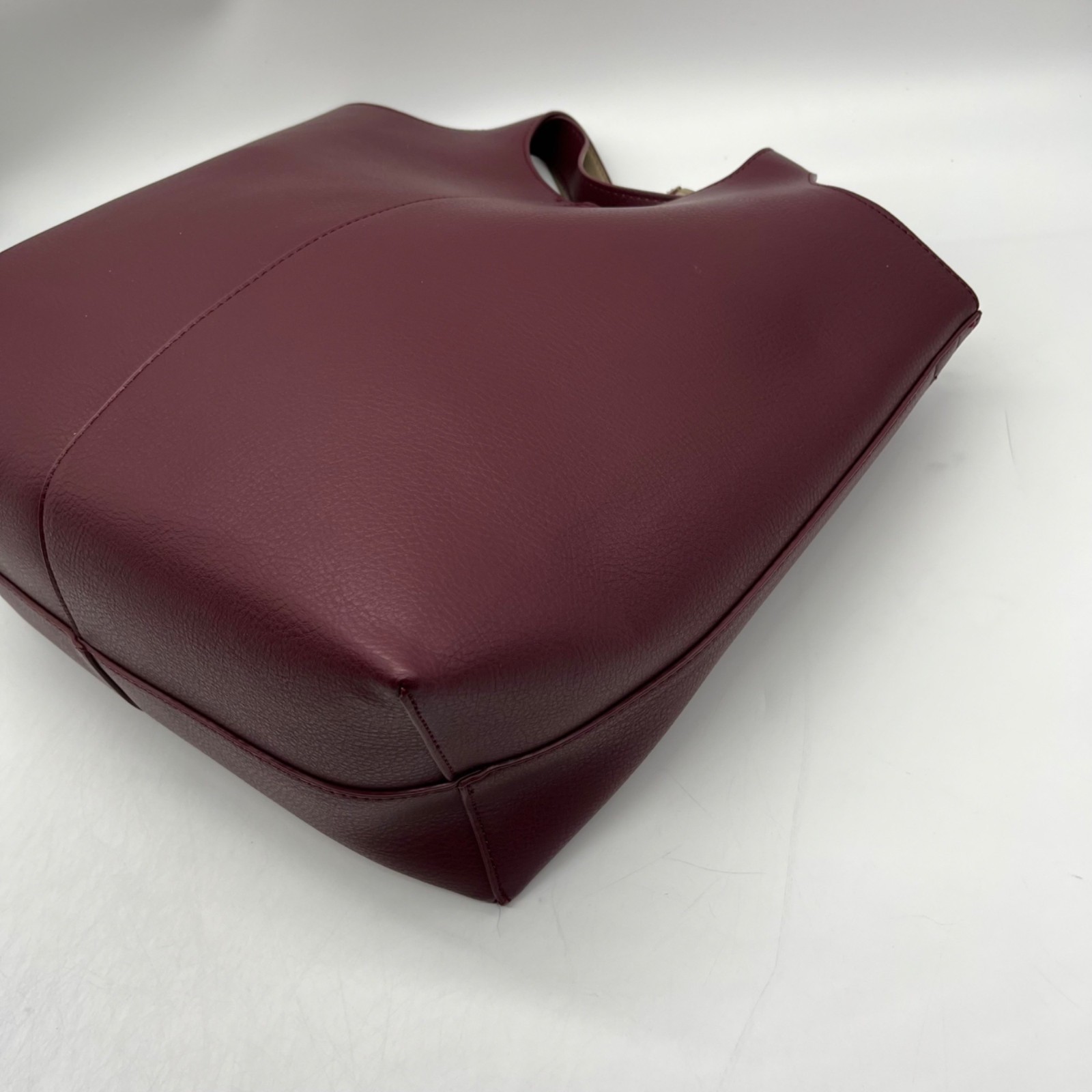 Madison West Elle Burgandy Leather Tote Bag image 8