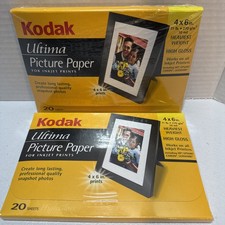 New Kodak Ultima Picture Paper for Inkjet Printers 20 - 4x6  ColorLast Lot Of 2