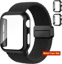 Braided Bands and Case for Apple Watch 40mm 44mm Magnetic Nylon Sport Stretchy L