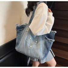 Women's Casual Denim Handbag Tote Bags Fashion Satchels Shoulder Bags