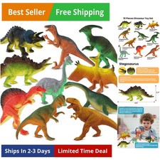 Dinosaur Toys for Kids 3-5, 10 PCS Realistic Plastic Dinosaur Figure Toy Set ...