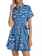 Alice + Olivia Womens Size 10 Lucy Cap Sleeve Mini Dress Tassels Belt NEW