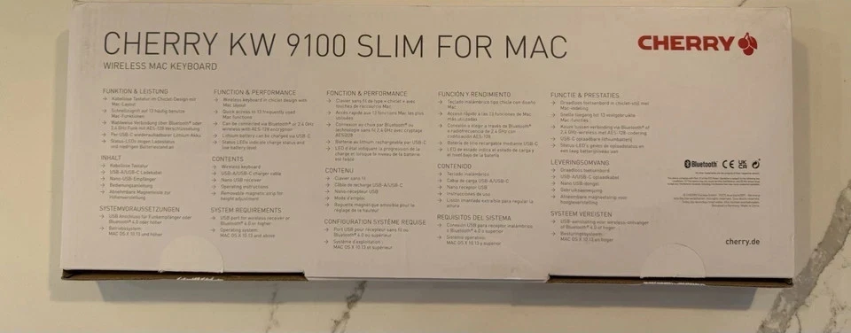 Cherry KW 9100 Slim for Mac Wireless Mac Keyboard - Image 2 of 2