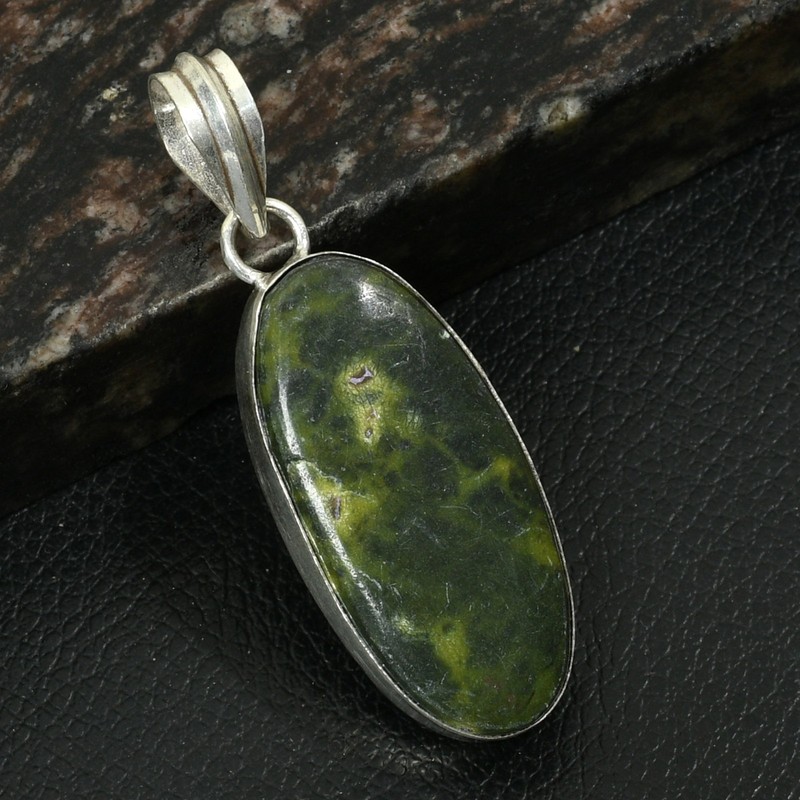 Stichtite Jasper Gemstone Ethnic Handmade Pendant Jewelry Gift 2.2" AP-37374