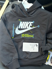 Nike Boys 2T 2-Piece Fleece Hoodie  Pants Set Black/White Graphic Print