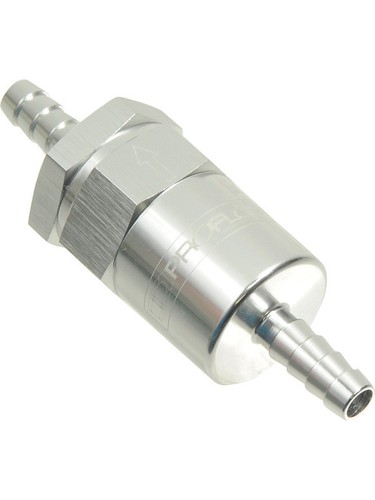 Proflow Billet Inline Aluminium Fuel Filter 1/2in. Barb Silver 30 ...