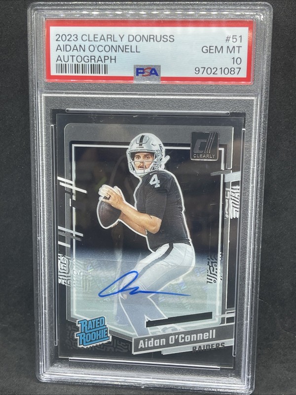 2023 Panini Clearly Donruss - Aidan O'Connell #51 Autographs (AU, RC)