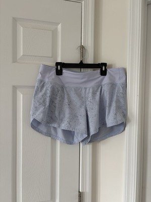 Lululemon Speed Up Shorts 4'' Pastel Blue, Gravel Dust, Size 10
