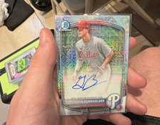 2025 Bowman Chrome Griffin Burkholder Autograph Mega Box Mojo Phillies #BMA-GB