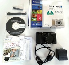 OLYMPUS STYLUS SH-60 Compact Digital Camera Black 16MP Excellent Condition