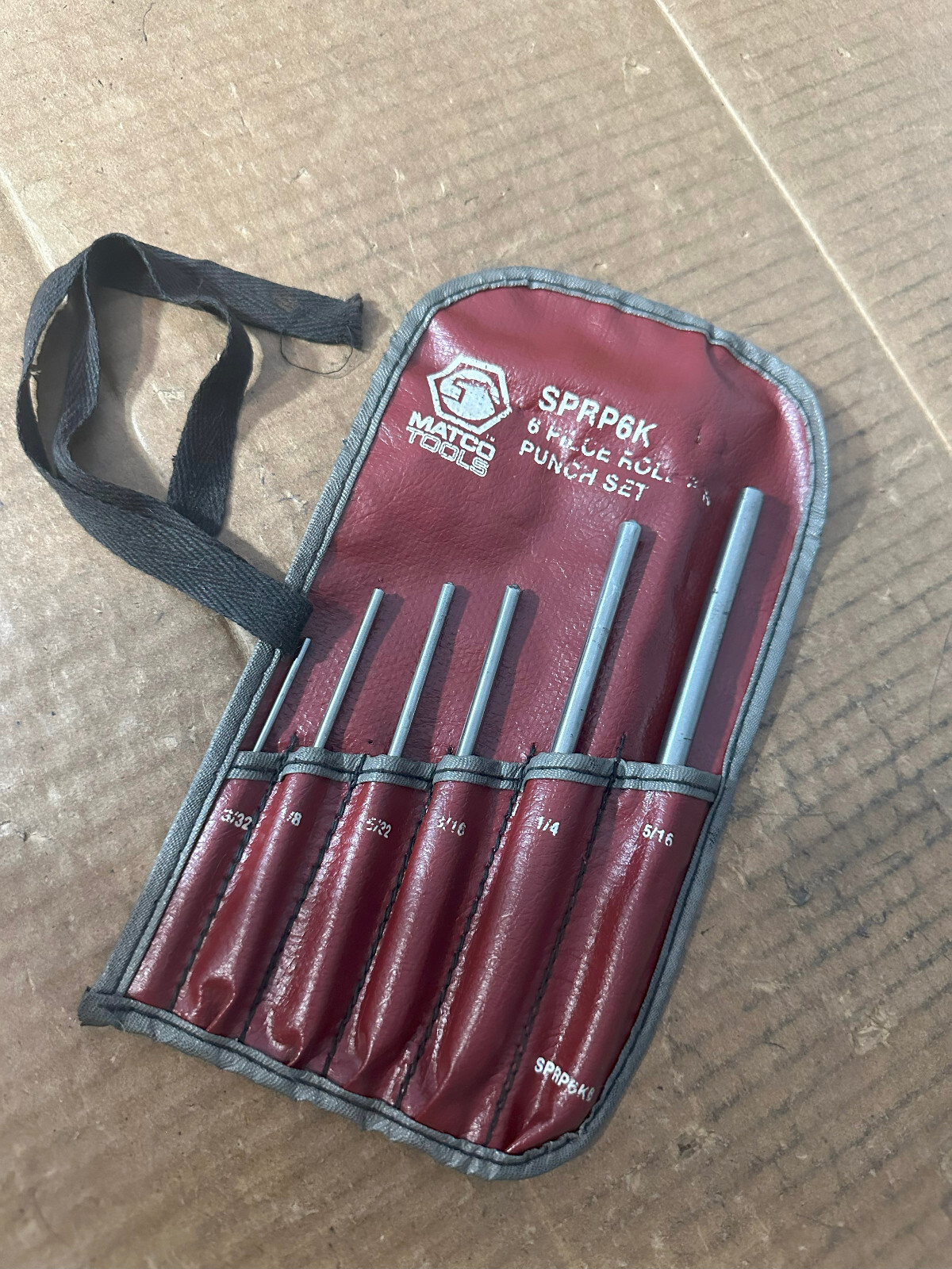 MATCO TOOLS 6 PIECE ROLL PIN PUNCH SET IN POUCH SPRP6K MADE BY MAYHEW