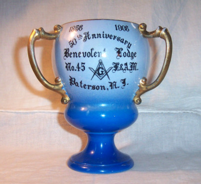 Antique 1906 Loving Cup  Masonic Lodge Paterson New Jersey Thomas Maddock's Sons