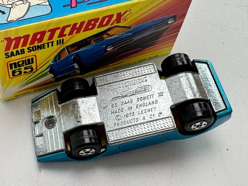 Matchbox Lesney Superfast No. 65 SAAB Sonett III blaumet. OVP - Bild 5 von 6