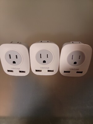 Tessan Type C Travel Adapter with USB Port - TS-AP2U-EU-Gray (SET OF 3)