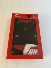 NEW Nike Baby 3 Piece Set W Bodysuit, Hat  Bib Unisex Newborn 6-12M