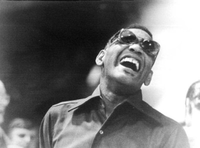Ray Charles a PORTRAIT by Ingo BARTH - autographed on barite board