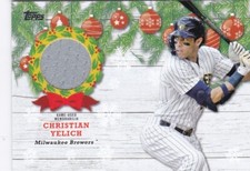 2022 Topps Holiday Baseball Relic Christian Yelich #WRC-CY