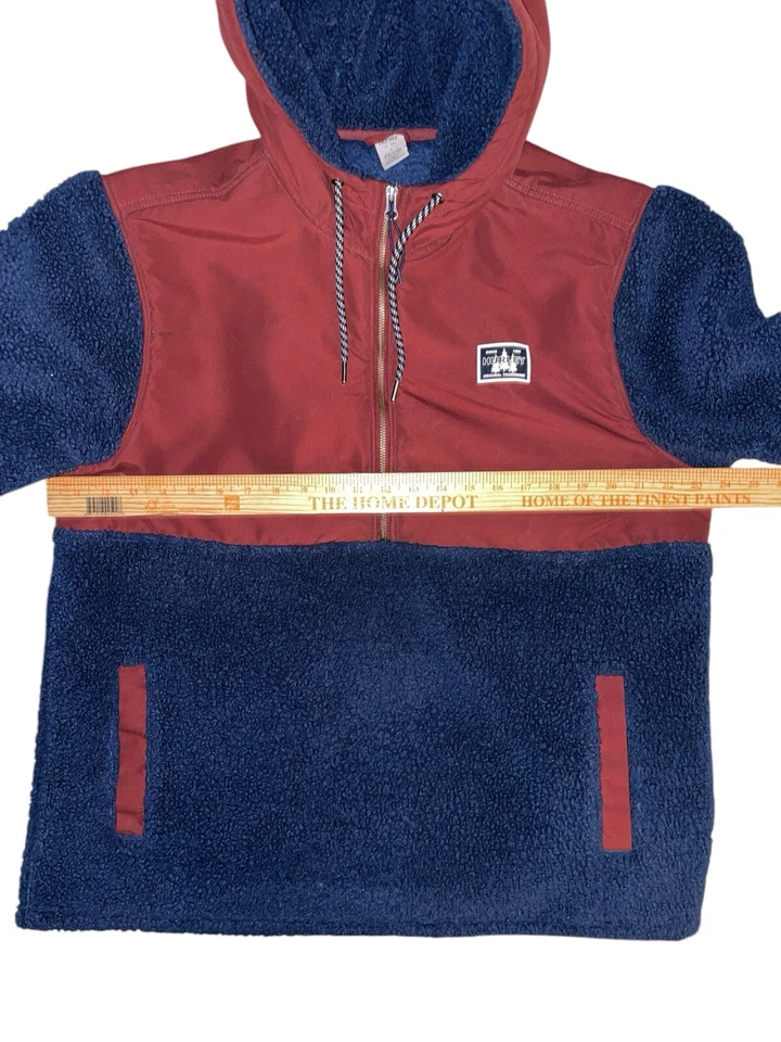 CHAQUETA CON CAPUCHA HURLEY OBSIDIANA/ROJA MEDIA CREMALLERA SHERPA ANORAK PARA HOMBRE Talla L Larga Foto 4 de 4